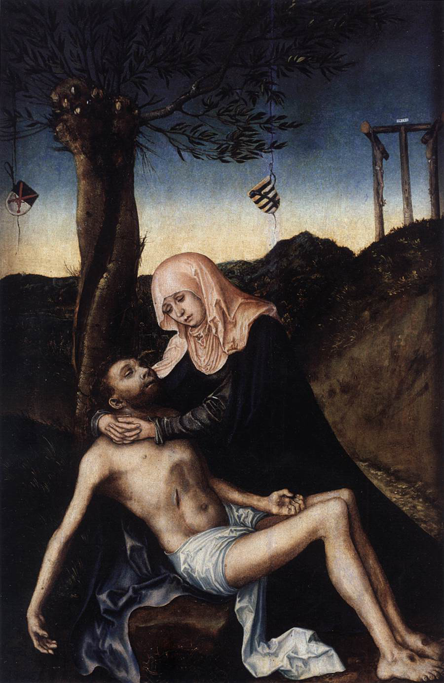pieta beneath the cross
